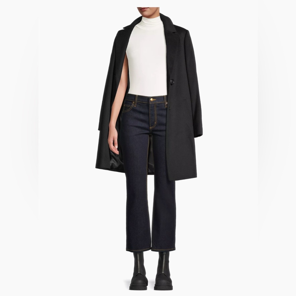 Sam Edelman Wool-Blend Double-Breasted Cutaway Coat